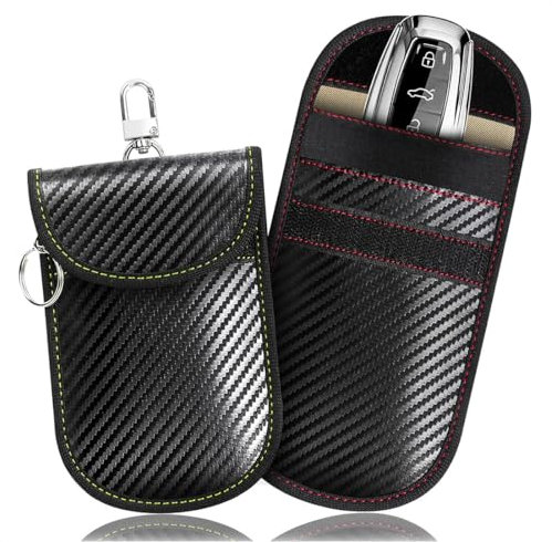 KOLZEMV Portachiavi Auto Antifurto per Auto Protezione chiave auto Custodia Keyless, 2 Pack Portachiavi RFID Keyless Schermatura Chiave keyless Custodia chiave Auto Key Safe, antifurto auto