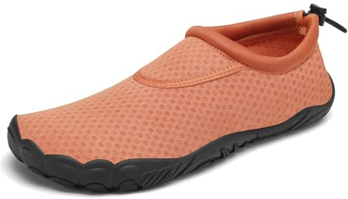 Mishansha Scarpe Scoglio Uomo Donna Scarpa da Mare Traspirante Antiscivolo Scarpette Acquatiche Asciugatura Rapida per Spiaggia Piscina Immersione Surf Nuoto Canottaggio, Zenzero Marrone, 37 EU