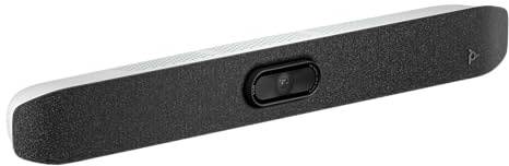 Poly Studio V12 – USB Video Bar for Small Rooms - 4K 20MP Camera, AI-Enhanced Audio, Noise Cancellation, Poly Lens Management - Microsoft Teams, Zoom & Google Meet Compatible - Thoughtfully Made