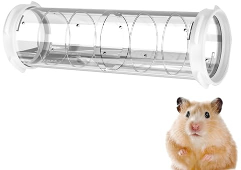 Tubos Transparentes para hámster – Tubo de conexión de Jaula, túnel Transparente | de Juegos para Animales pequeños, de práctica para roedores, Tubo de Laberinto Resistente, Accesorio