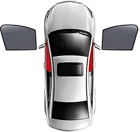 AMGASMG Pare-Soleil Voiture Magnétique pour Mitsubishi Lancer 2005-2009 - Rideau Protection Solaire pour Vitres Latérales et Lunette Arrière - Bloquer Rayons UV Chaleur Vie Privée,2pcs Front Window