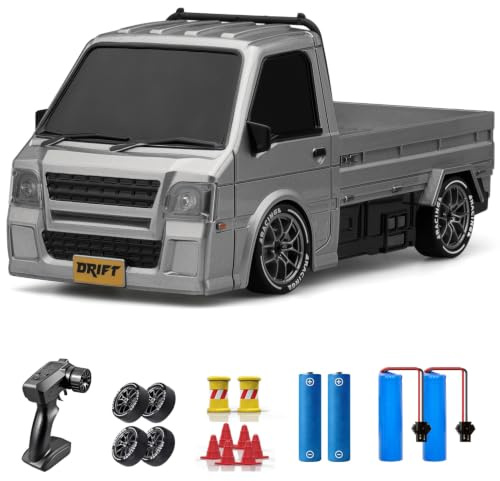 ACAMMZAR RC Drift Macchina Telecomandata, 1:24 20KM/H 4WD Macchine Telecomandate Truck, Radiocomandata Auto con 2 Batterie per Bambini Adulta
