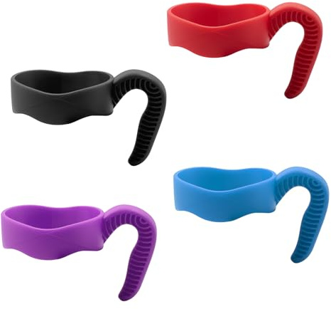 4 stycken kopphandtag för 590 ml dryckeskoppar, halkfri mugghållare för koppar med en diameter på 8,7 cm, 4 färger