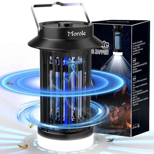 Morole Mata Mosca Eléctrica USB, Lámpara Antimosquitos UV de Corriente Continua LED Portátil, Ideal para Uso en Interiores y Exteriores