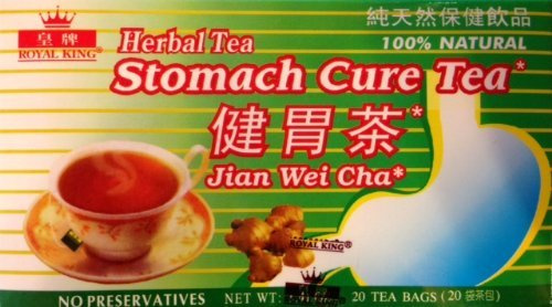 Royal King Stomach Cure Herbal Tea Jian Wei Cha 100% Natural No Preservatives 20 Tea Bags