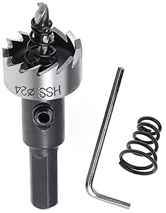 SagaSave 24 mm Forets en acier rapide - Scie cloche en carbure - Très résistant - Pour métal, acier inoxydable, cuivre, fer