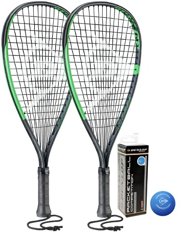 Dunlop-Sport Sonic Ti Racketball Racket x 2 & 3 Dunlop Racketball Balls, One Size