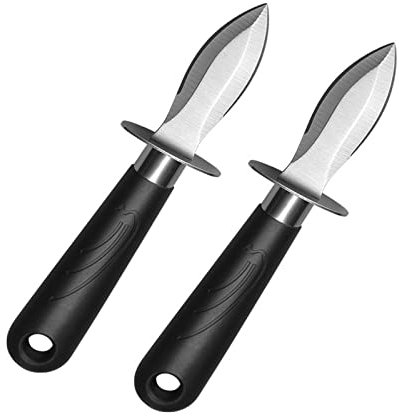 2 pezzi Coltello per sbucciare le ostriche Coltello per ostriche Set di sgusciatori per crostacei Kit per apri di frutti di mare Strumenti - C