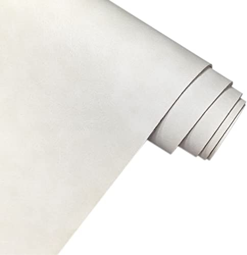 XHT Tela de piel sintética de gamuza blanca 11.8 x 53 (30 x 135 cm) impermeable sintética PU cuero para pendientes bolsas para hacer lazos para el cabello
