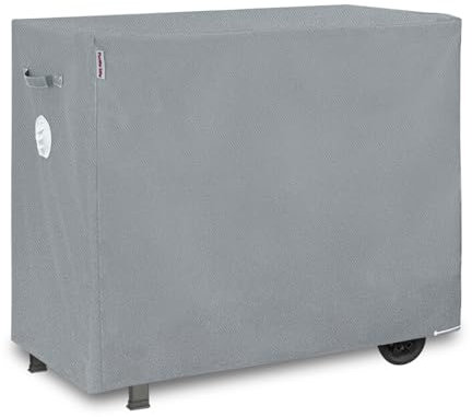 Turtle Life Funda para parrilla de barbacoa, 46 pulgadas, resistente al agua, cubierta para parrilla de gas plana, cubierta antidecoloración para parrilla de gas de 3 a 4 quemadores, gris, 120 x 60 x