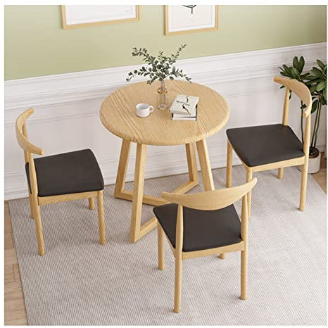 Conjunto Mesa y Sillas Cocina,Mesa Comedor Redonda con sillas 2/3/4,Mesa Redonda Conjunto 60/70*80 cm Diametro,Diseño Moderno,Set Mesa Bar, para Comedor,Sala de Estar, Dormitorio,Balcón ( Size : 2 cha