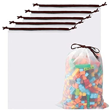 5Pcs Portable Travel Storage Bags,Portable Storage Bags,Waterproof Travel Translucent Shoes Bags with Drawstring,Multifunctional Storage Bag Shoes Pouch for Clothes Shoes Travel Accessories(30*35cm)