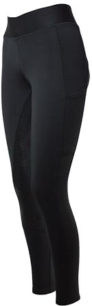 PFIFF 103110 Winterreitleggins „Alaska“ mit Handytasche, Kinder Damen | Schwarz 110-116