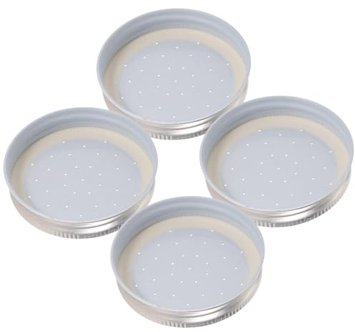 LIOOBO Front Entrance Bee Feeder Lid: Perforated Lids for Bee Hive Entrance Feeder, Bees Water or Sugar Syrup Jar Lids