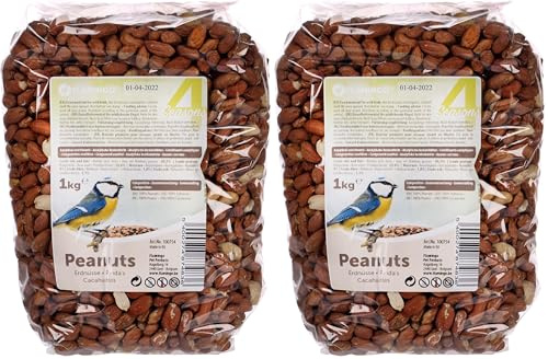 Flamingo Cacahuètes décortiquées pour Oiseaux Sauvages 1 KG - Nourriture Fraîche de Qualité Supérieure - (Lot de 2)