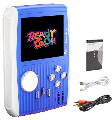 Kids Handheld Game Console Built-in 666 Games, Travel-friendly Video Gaming Console with Rechargeable Battery, Handheld Video Game Console with Color Screen, Handheld Game for Boys Girls