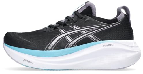 ASICS Gel-Nimbus 27 Damen-Laufschuh, Schwarz/Dusk Violet, 39.5 EU
