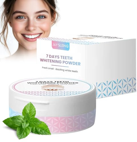 Zahnaufhellung,Aufhellendes Zahnpulver,Kariesprävention mit Sanfter Reinigung,Entfernt Flecken von Tee,Kaffee,Wein und Rauchen,Sensitivfreie Formel,für Alle Zähne,Frischer Atem(50g)