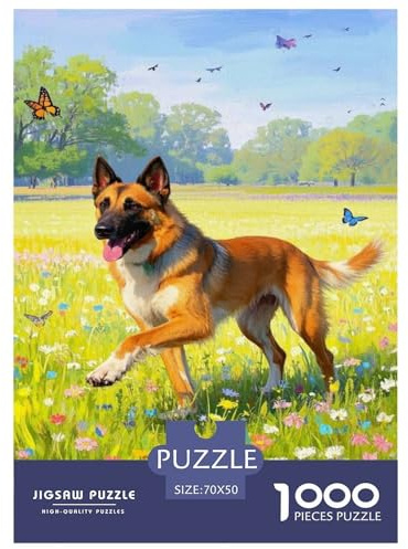 Belgiska Malinois-pussel 1000 bitar tunga pusselleksaker pedagogiskt spel impossibel utmaningsleksak för vuxna och barn i beprövad 70 x 50 cm/1000 st