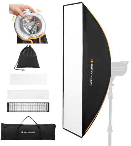 K&F CONCEPT snabbmonterad rektangulär softbox 30 × 120 cm