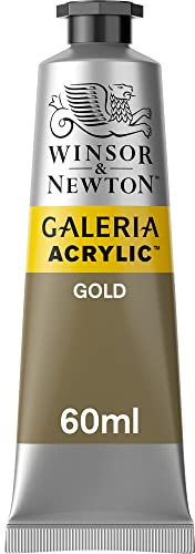 Winsor & Newton 2120283 Galeria Acrylfarbe, hohe Pigmentierung, lichtecht, buttrige Konsistenz, 60 ml Tube - Gold