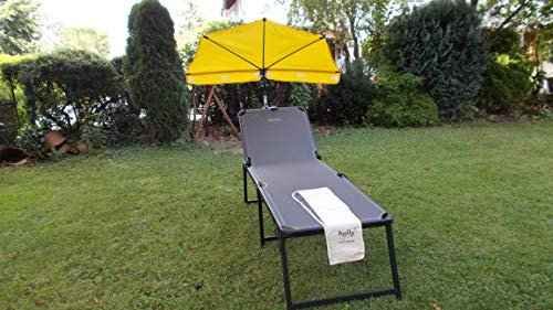holly HOHE - BREITE - Luft GEPOLSTERTE - Relax - Wellnessliege Produkte STABIELO mit Fächerschirm GELB