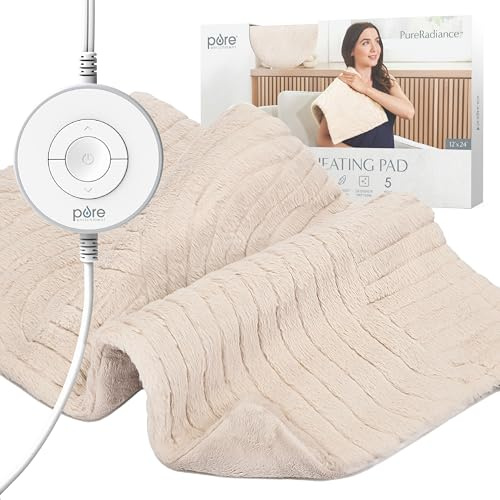 Pure Enrichment PureRadiance Luxury Heating Pad, 12 x 24 Inches, 6 Settings