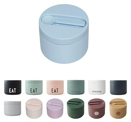 Design Letters termobehållare för mat | lunchlåda för vuxna | termolåda för mat | Dubbelväggig isolerad matlåda | termobehållare mat BPA-fri | termoskål för att go, varm mat | 330 ml