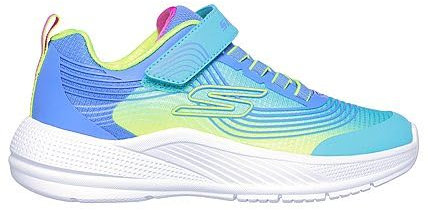 Skechers Mädchen Microspec Advance Sneaker, Turquoise Lime, 31.5 EU