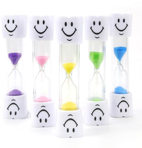 Sanduhr-Timer Sanduhren Für Kinder 3 Minuten Sanduhr Zeitmesser Smiley Glas Timer für Küche, Kinder, Zähneputzen, Zuhause, Büro Und Spiel-Timer