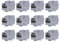 KOSCOM CONNECT 12x Keystone Modul CAT6A | STP RJ45 Einbaubuchse für Netzwerk-Leerdose & Patchpanel | vollgeschirmt I bis zu 10 Gbit/s & 500 MHz | werkzeugfreie Snap-In Montage | AWG 22-25