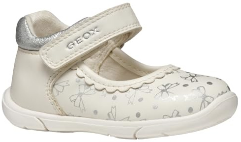 Geox B ZAPITO Girl B - Scarpe da Ginnastica Baby - Madchen, White/Silver,