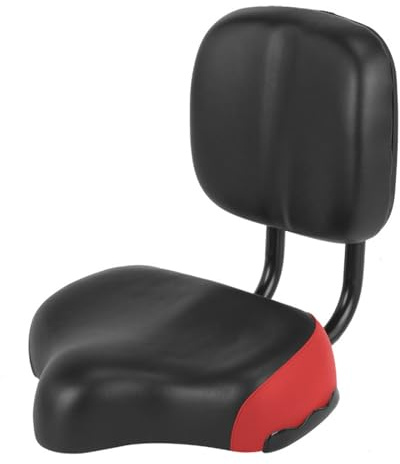 Hanzete Siètes de vélo confortables pour homme/femme Siège de vélo large avec dossier Siège de vélo d'appartement pour vélos rotatifs vélos électriques Tricycle