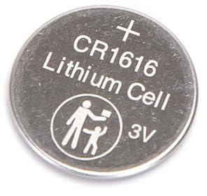 Batteria a bottone CR1616 3 V, confezione da 2 pezzi, ideale per orologi, calcolatrici e piccoli dispositivi elettronici.