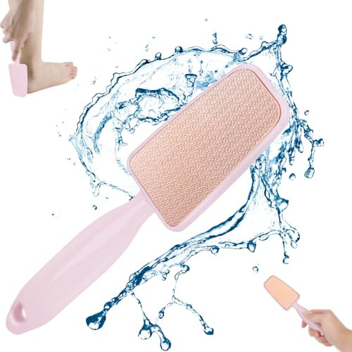 OWill Lima para Pies, Durezas Pies Eliminar Pedicura Profesional para Pies, Callos Pies Eliminar, Pedicura Profesional para Pies Nano-Glass Limas con Mango (Rosa)