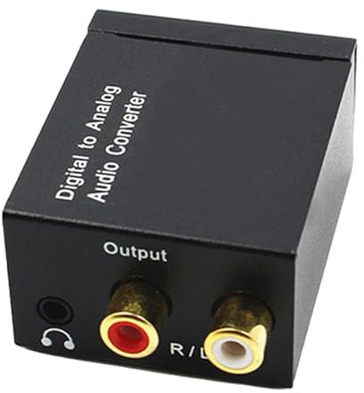 Convertitore audio digitale analogico - Uscita digitale-analogica coassiale e ottica | Adattatore audio jack da 3,5 mm per convertitore audio digitale a fibra ottica Home theater per TV, ha