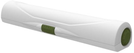 Meberg Folienschneider für Frischhaltefolie Alufolie Folienabroller Küchenfolien-Spender Alufolienabroller Folienhalter Kunststoff BPA frei Spülmaschinenfest weiß grün 35cm