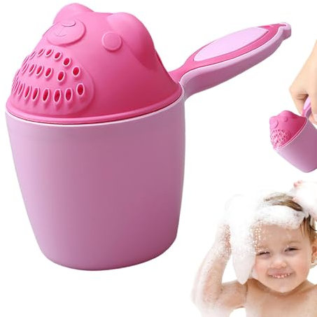 MWZBTG 2 Stück Badespülbecher Baby, Baby Kinder Haarwaschbecher Badebecher, Niedlicher Baby Spülbecher, Badebecher Shampoo Spülbecher Tasse Für Haarwäsche, Cartoon-Bär-Shampoo-Becher
