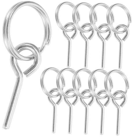Tofficu 10pièces Lot de Anneaux De Connexion pour Tente Extérieure Goupilles Incluses Compatibles avec Corde De Tente