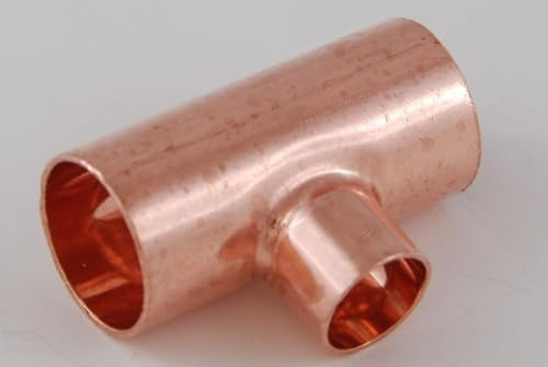 2x Kupferftitting Reduzier-T-Stück 22-15-22 mm 5130 Lötfitting copper fitting CU