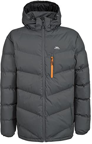 Trespass Men's Padded Jacket Blustery - Casual Winter Casual Jaket, Drawcord Hem, Adjustable Zip-Off Hood, Elasticated Cuffs, Low Profile Zips, Waterproof, Windproof