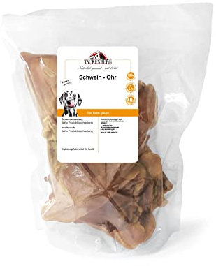 Tackenberg - Schweineohren getrocknet für Hunde - 10 STK. - Premiumqualität von Tackenberg