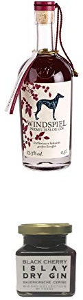 Windspiel - Sloe 33,3% - Gin Deutschland 0,5 Liter + Islay Dry Gin Black Cherry Sauerkirsche Marmelade 150 Gramm