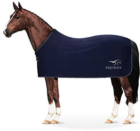 Equinate Svettfilt Orlando av fleece med armstoppning 125 cm marinblå