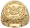 PikaLF Herren Adlerring, USA Flying Eagle Ring, Goldadler-Medaille, Nordischer Wikinger-Hawk-Adler-Ring, 21.4