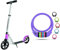HUDORA BigWheel® 205 Pure Scooter - Tretroller für Kinder und Erwachsene & Büchel Fahrradschloss Kinder inkl. Halterung I Farbenfroh und ohne Schlüssel I Zahlenschloss Fahrrad, 120cm, Violett