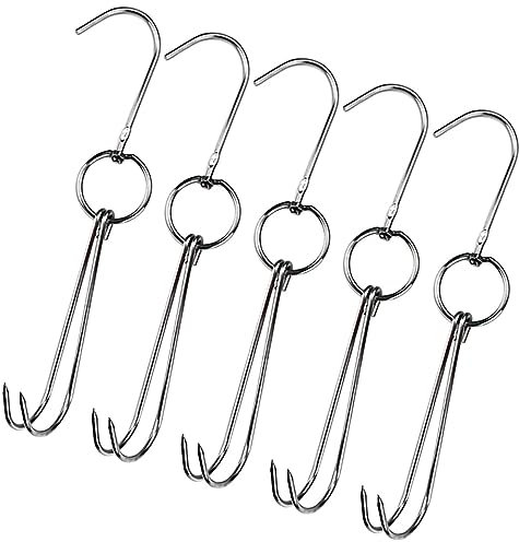 KOMBIUDA 5pezzi Per Inossidabile Per Affumicatura e Arrosto Utensili Per e Barbecue Per Salsicce Pollame e