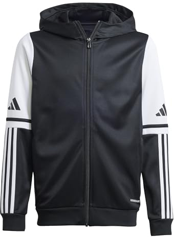 adidas Unisex Kids Squadra25 Hoody Kids Sweatshirt, black/white, 5-6 Years