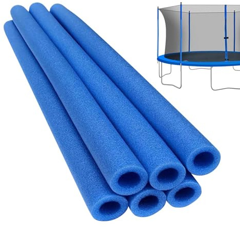 6 fundas de espuma para poste de cama elástica de 88 cm, fundas protectoras de tubo de espuma de repuesto, accesorios para exteriores