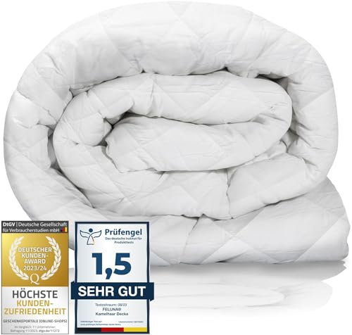 Feluna Edredón de Pelo de Camello 100% (Edredón de Invierno, 200x200cm)